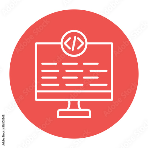 Pre-Written Code vector icon. Can be used for No Code iconset.
