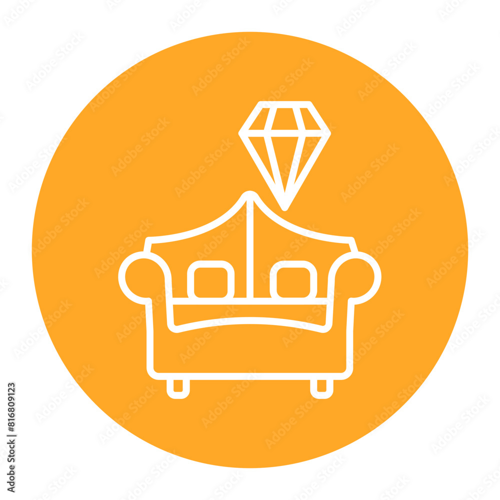 Naklejka premium Luxury vector icon. Can be used for Comfort iconset.