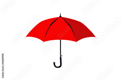 Red Umbrella on White Background