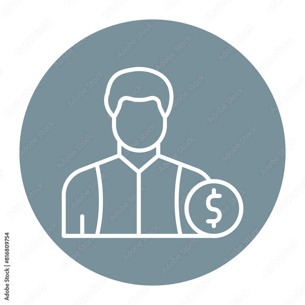 Investor vector icon. Can be used for Home Based Business iconset. Investor vector icon. Can be used for Home Based Business iconset.