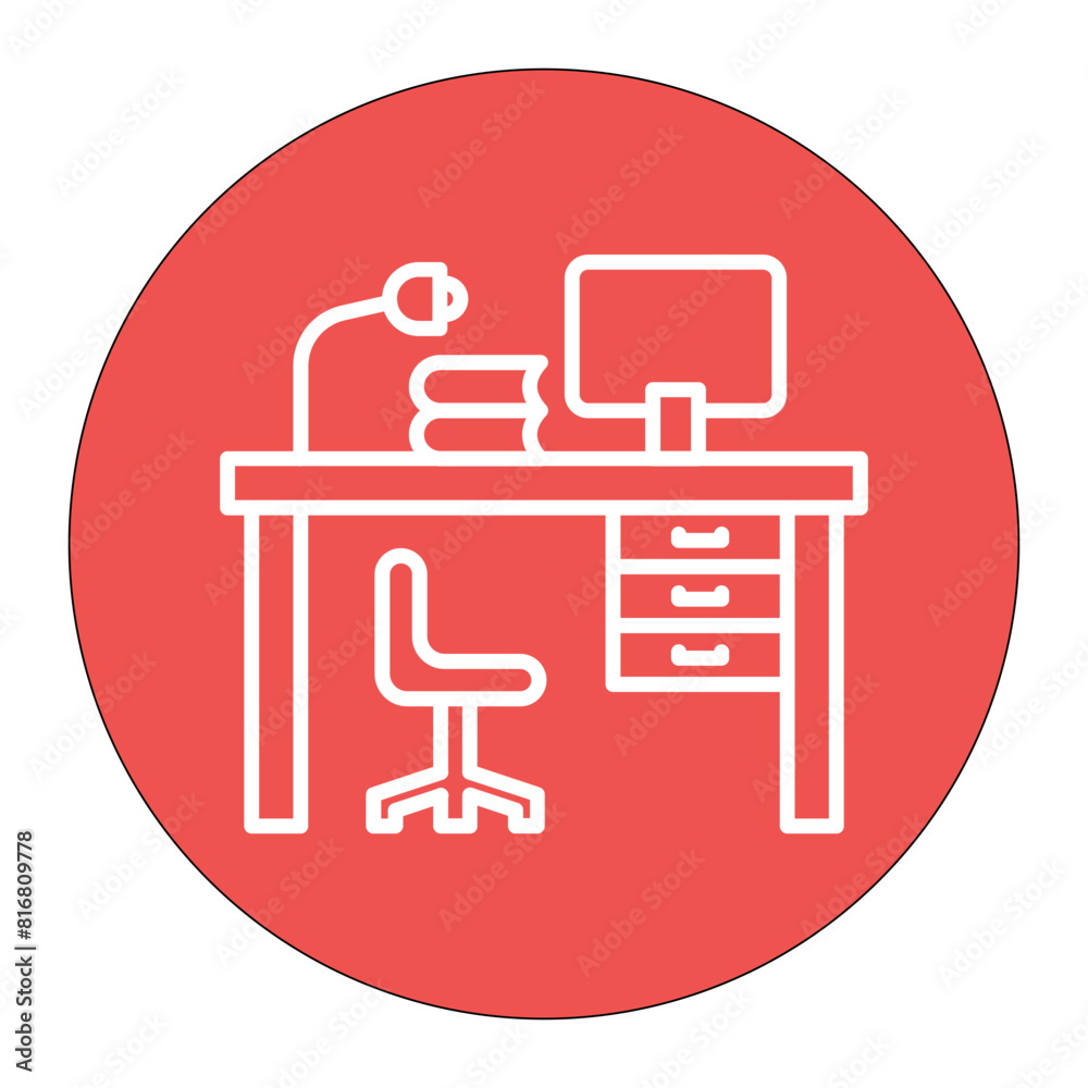 Workstation vector icon. Can be used for Home Based Business iconset. Workstation vector icon. Can be used for Home Based Business iconset.