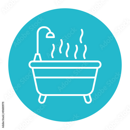Hot Bath vector icon. Can be used for Comfort iconset.