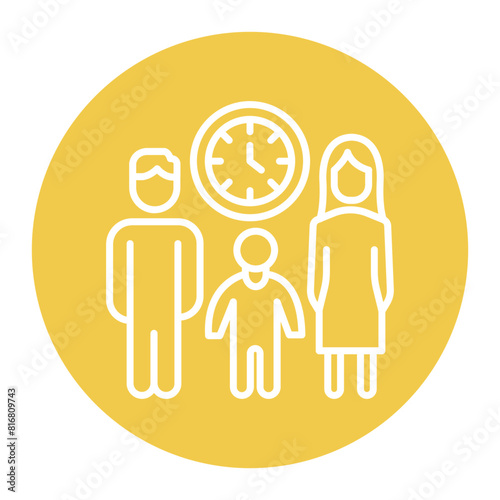 Family Time vector icon. Can be used for Home Based Business iconset.