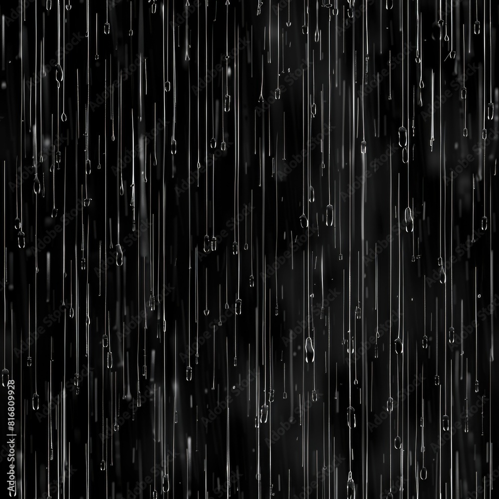 A monochrome image of rain falling down. Suitable for various design projects A monochrome image of rain falling down. Suitable for various design projects