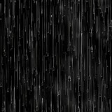 A monochrome image of rain falling down. Suitable for various design projects