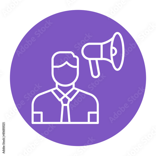Influencer Male vector icon. Can be used for Home Based Business iconset.