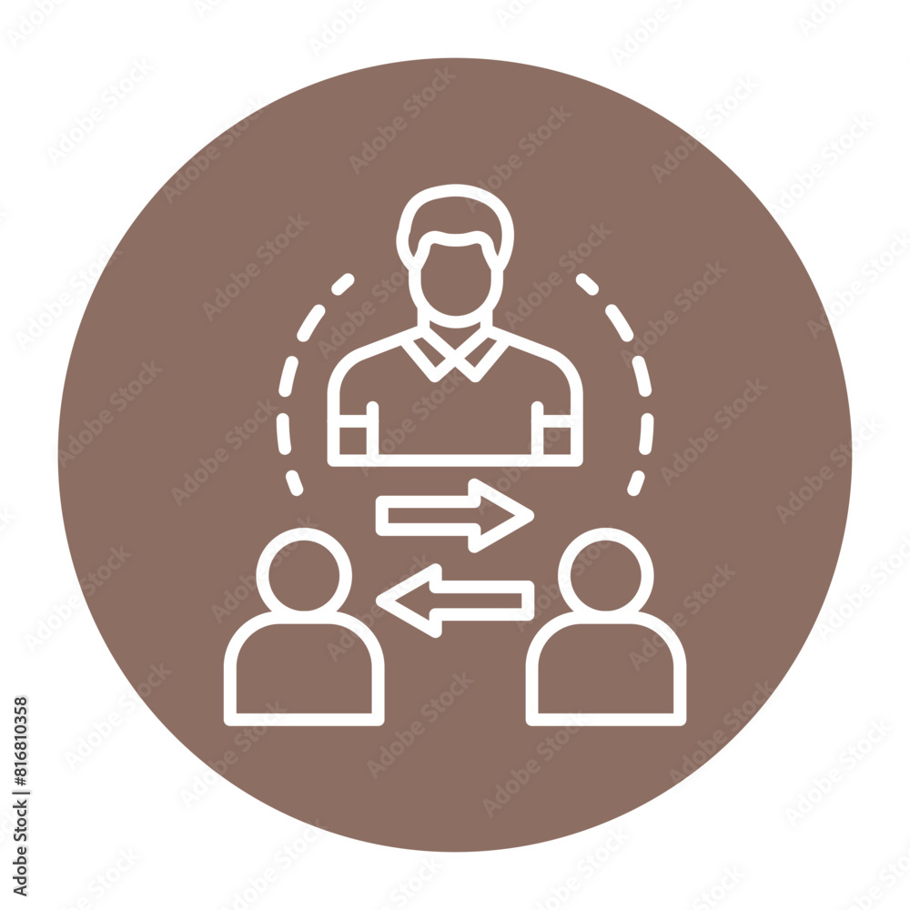 Intermediary Mediator vector icon. Can be used for Job Search iconset. Intermediary Mediator vector icon. Can be used for Job Search iconset.