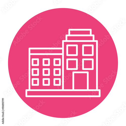 Motel vector icon. Can be used for Travel Agency iconset.