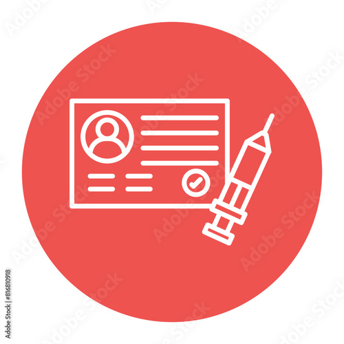 Vaccination Certificate vector icon. Can be used for Travel Agency iconset.