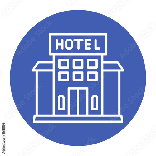 Hotel vector icon. Can be used for Travel Agency iconset.