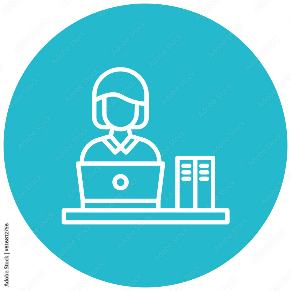 Office Worker vector icon. Can be used for Women iconset.