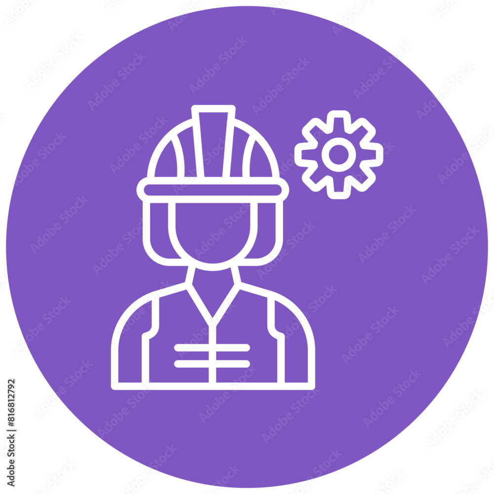 Engineer vector icon. Can be used for Women iconset. Engineer vector icon. Can be used for Women iconset.