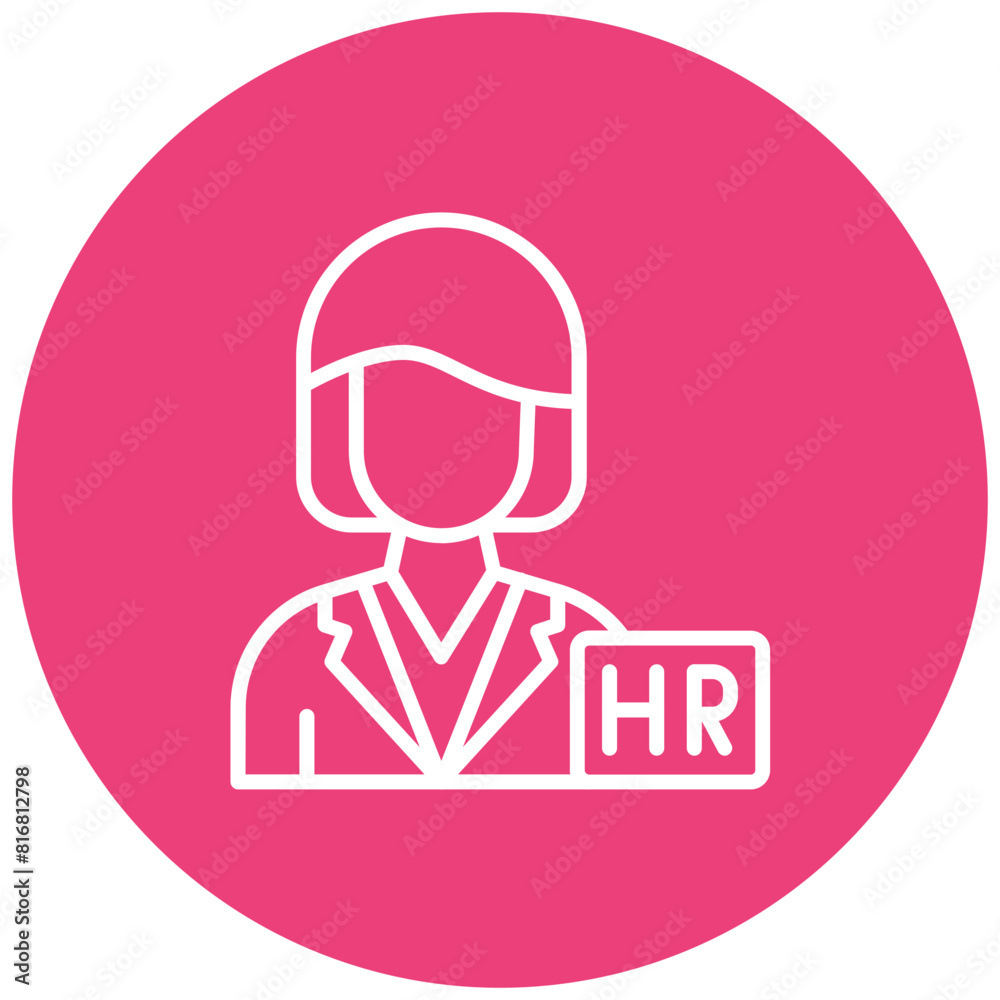 Human Resources Manager vector icon. Can be used for Women iconset.