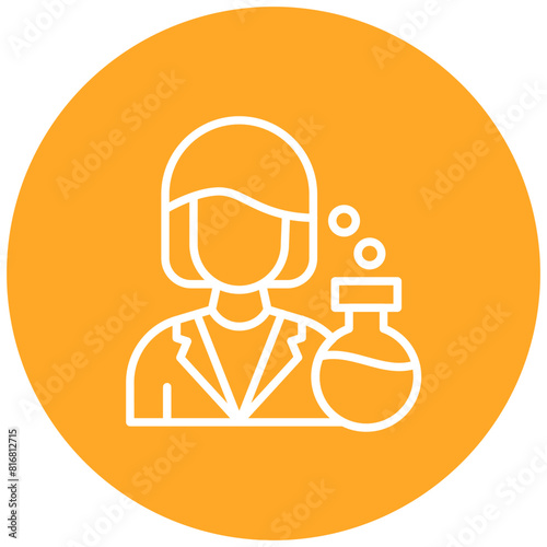 Scientist vector icon. Can be used for Women iconset.