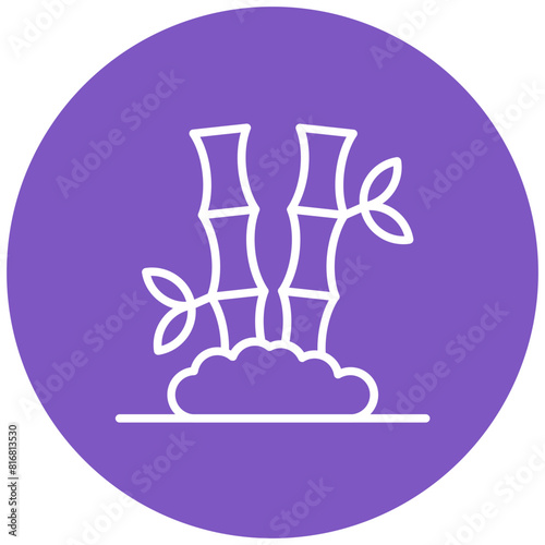 Bamboo vector icon. Can be used for Fabric Features iconset.