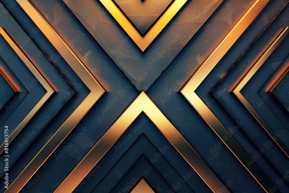 Close-up of a textured metal surface with elegant gold lines. Perfect for backgrounds or luxury concepts