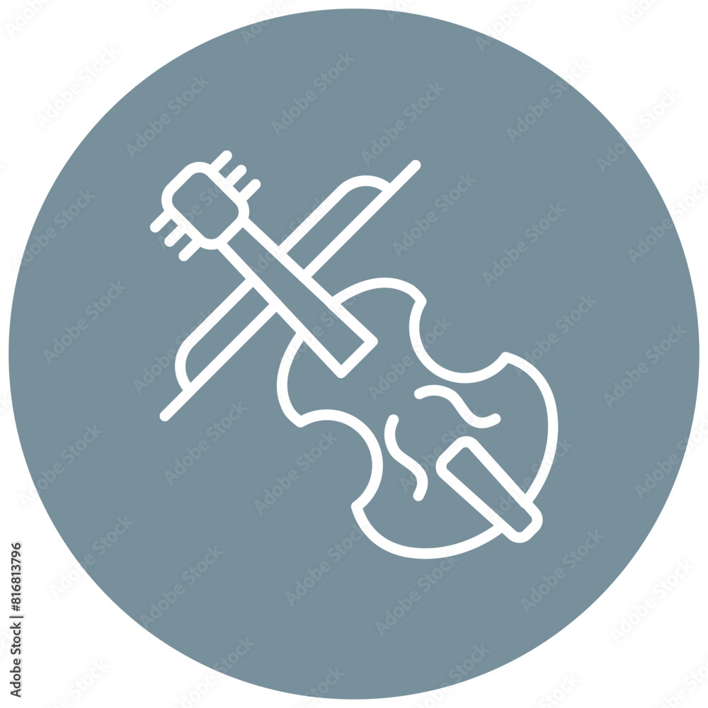 Cello vector icon. Can be used for Instrument iconset.