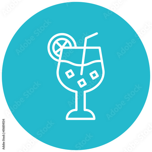 Cocktails vector icon. Can be used for Bowling iconset.