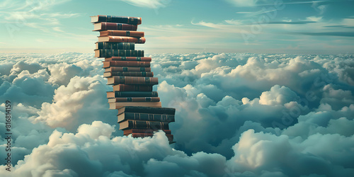 stairs to heaven books in sky