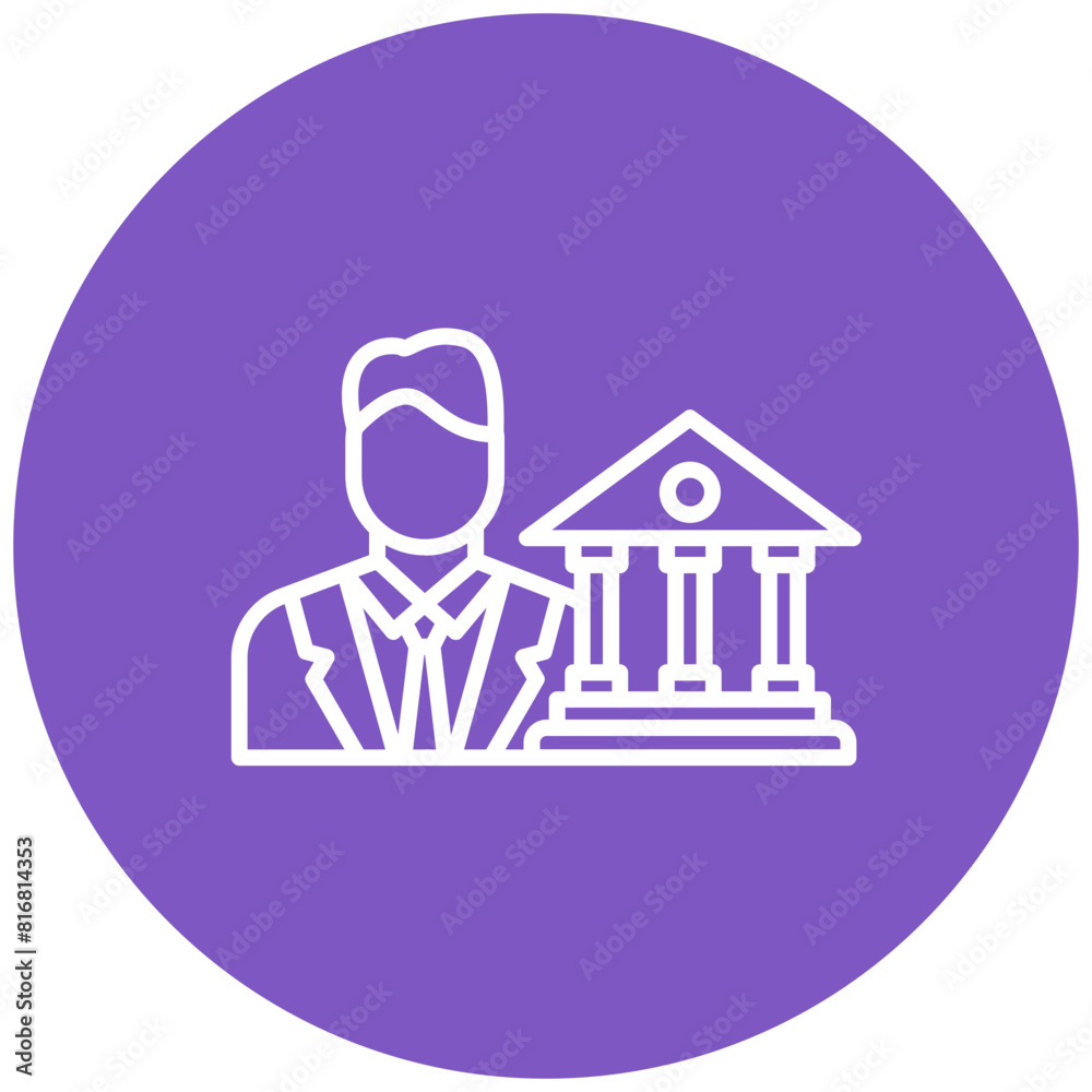 Banker vector icon. Can be used for Diversity iconset. Banker vector icon. Can be used for Diversity iconset.