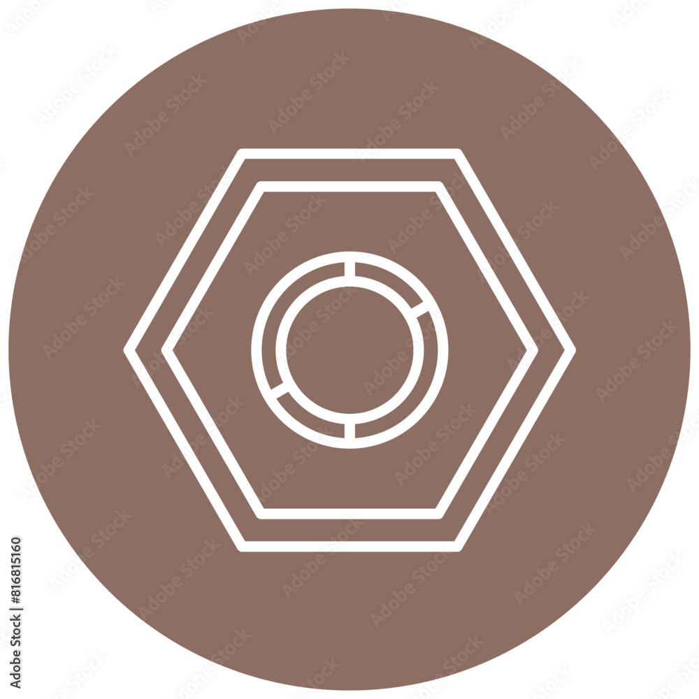Nut vector icon. Can be used for Mettalurgy iconset. Nut vector icon. Can be used for Mettalurgy iconset.