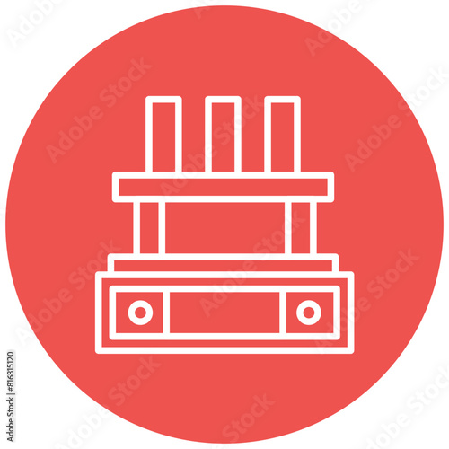 Electric Arc Furnace vector icon. Can be used for Mettalurgy iconset.