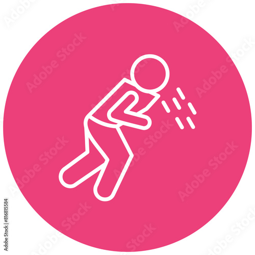 Bulimia vector icon. Can be used for Psychology iconset.