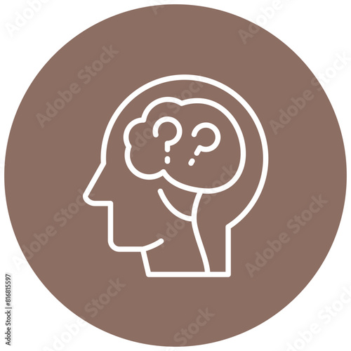 Dementia vector icon. Can be used for Psychology iconset.