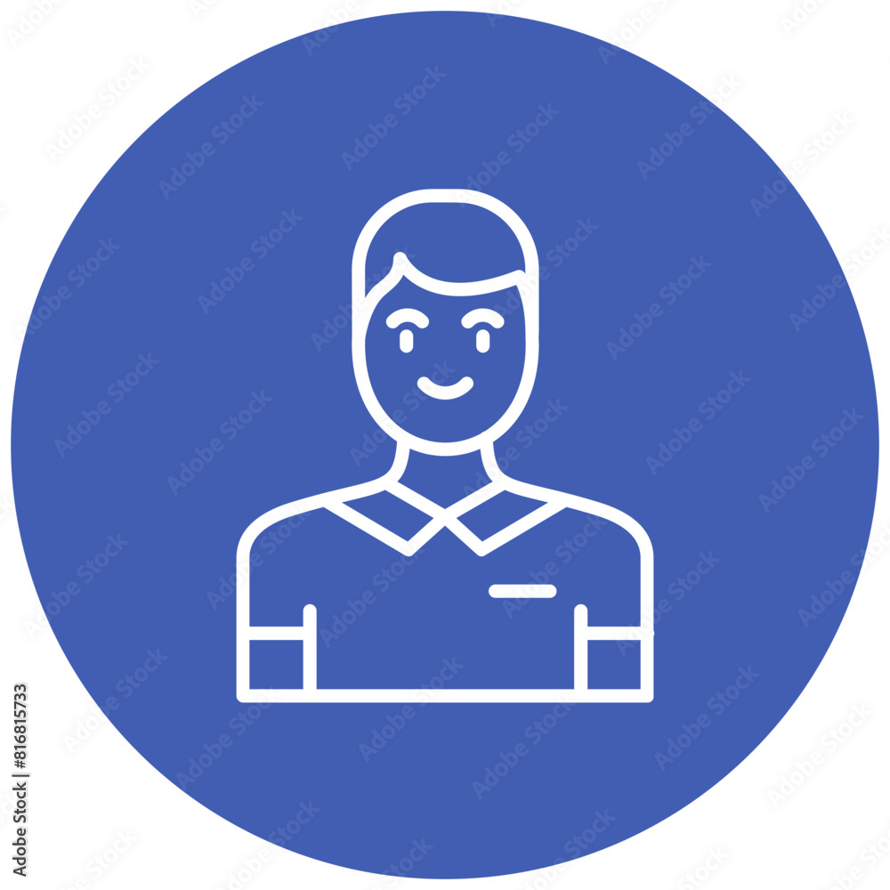 Social Worker Male vector icon. Can be used for Psychology iconset.