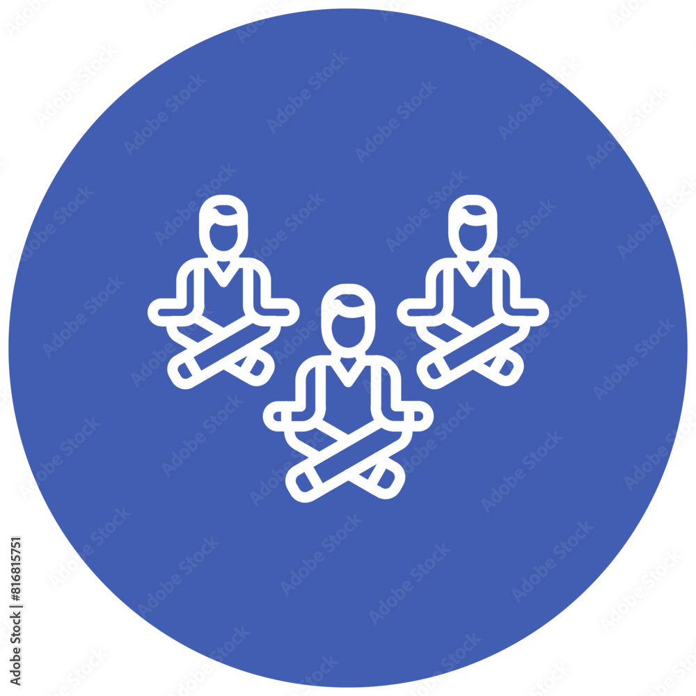 Meditation Training vector icon. Can be used for Psychology iconset. Meditation Training vector icon. Can be used for Psychology iconset.