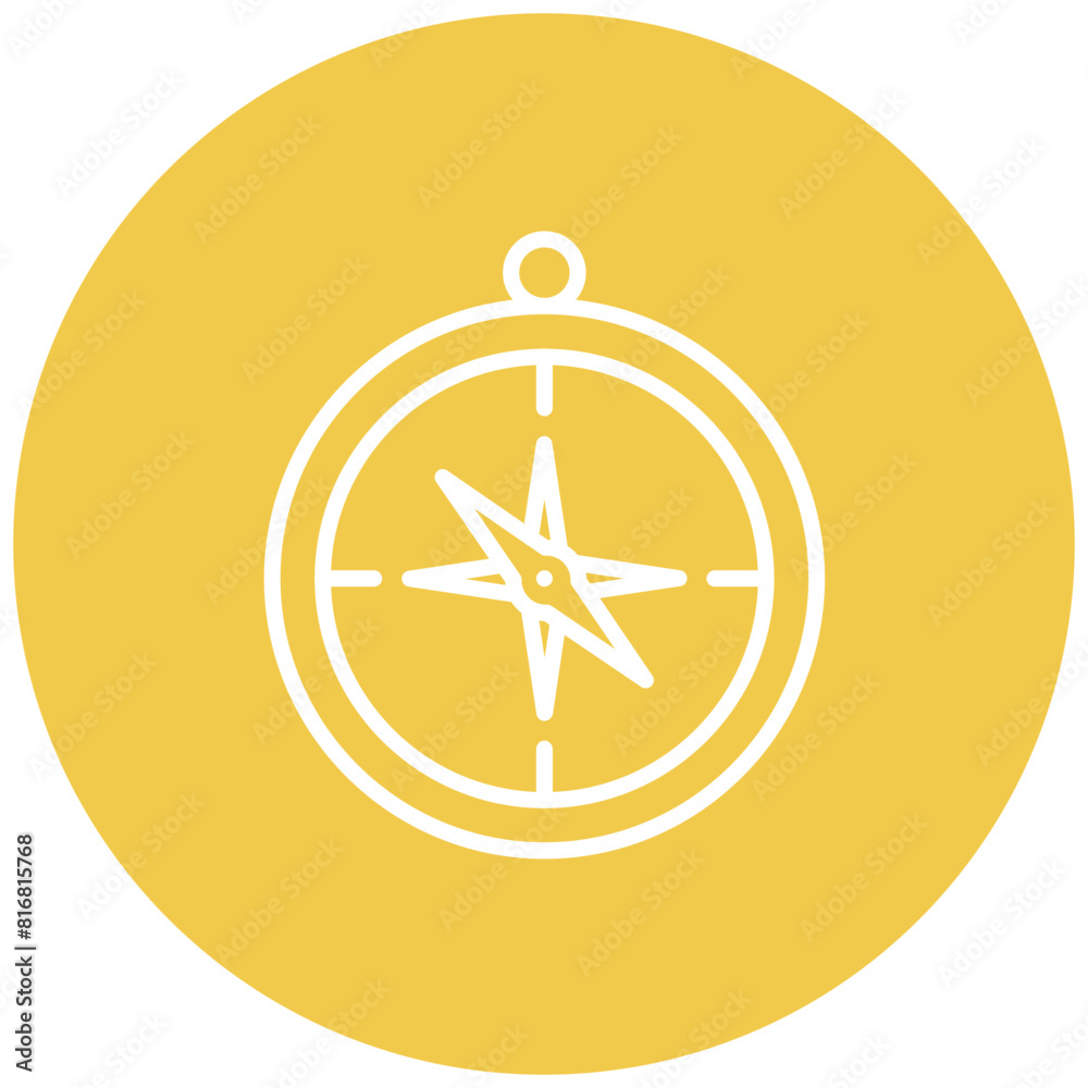 Fototapeta premium Compass vector icon. Can be used for Adventure iconset.