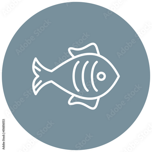 Fish vector icon. Can be used for Nutrition iconset.