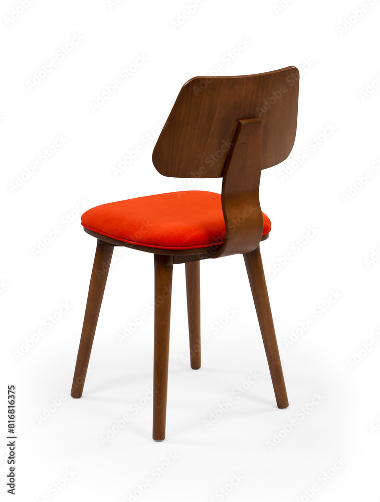 dining chair isolated on white background . back view dining chair isolated on white background . back view
