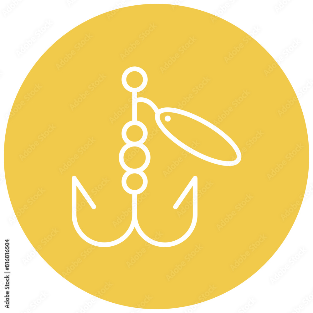 Spinner Lure vector icon. Can be used for Trekking iconset. Spinner Lure vector icon. Can be used for Trekking iconset.
