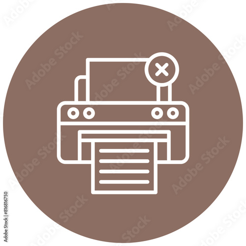 Printer Error vector icon. Can be used for Printing iconset.