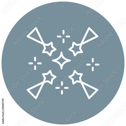 Fireworks vector icon. Can be used for Carnival iconset.