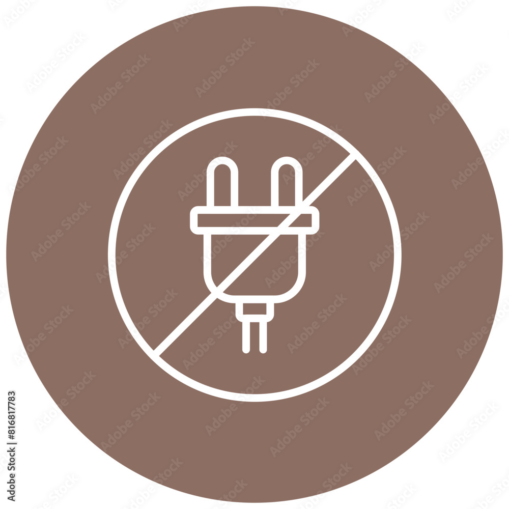 No Electricity vector icon. Can be used for Homeless iconset.