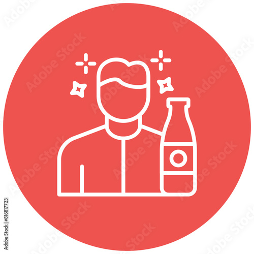 Alcoholic vector icon. Can be used for Homeless iconset.
