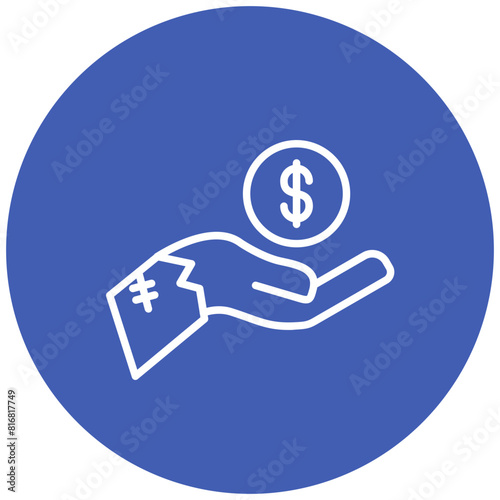 Beggar vector icon. Can be used for Homeless iconset.