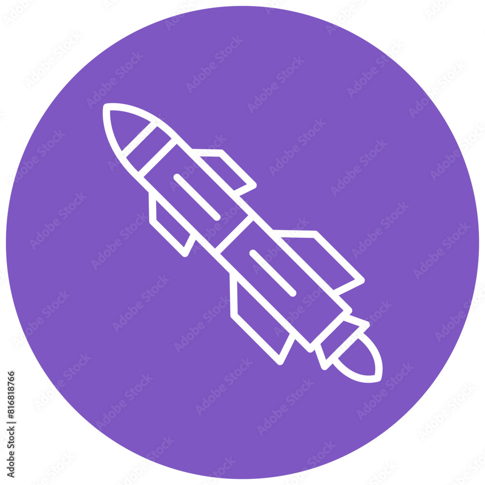Missile vector icon. Can be used for Shooting iconset. Missile vector icon. Can be used for Shooting iconset.