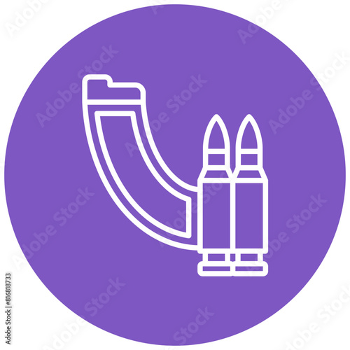 Bullet vector icon. Can be used for Shooting iconset.