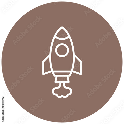 Rocket vector icon. Can be used for Shooting iconset.