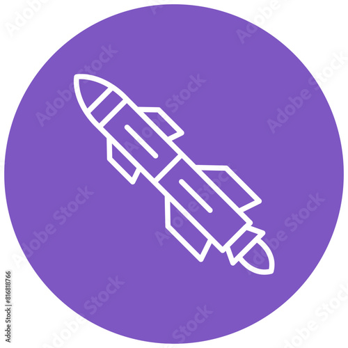 Missile vector icon. Can be used for Shooting iconset.