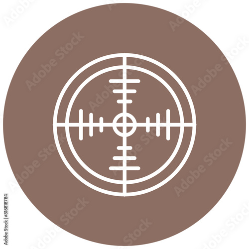Sniper vector icon. Can be used for Shooting iconset.