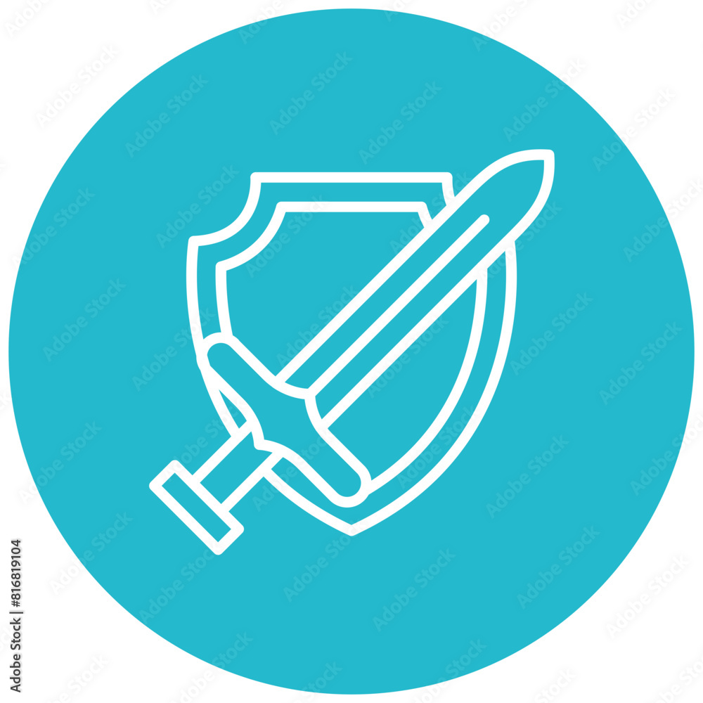 Shield Sword vector icon. Can be used for Fairytale iconset. Shield Sword vector icon. Can be used for Fairytale iconset.