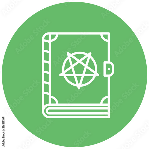Spellbook vector icon. Can be used for Fairytale iconset.