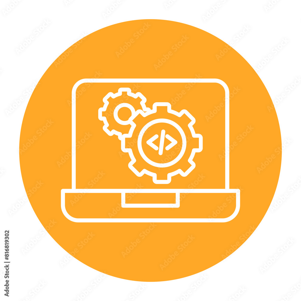 Custom Code Implementation vector icon. Can be used for Crisis Mangement iconset. Custom Code Implementation vector icon. Can be used for Crisis Mangement iconset.