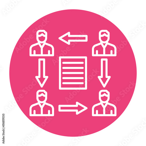 Delegating Task vector icon. Can be used for Crisis Mangement iconset.