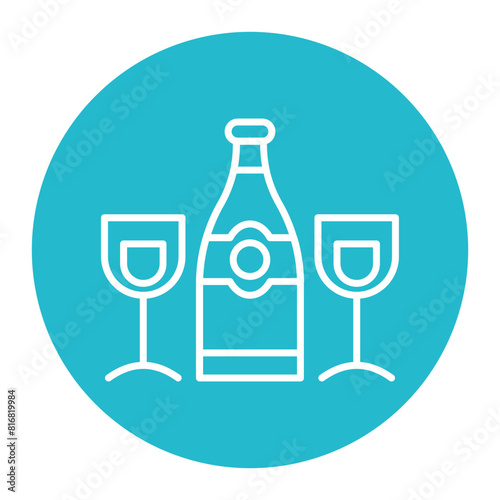 Free Wine vector icon. Can be used for Coworking Space iconset.