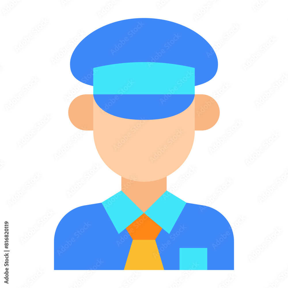 Security Guard flat icon Security Guard flat icon
